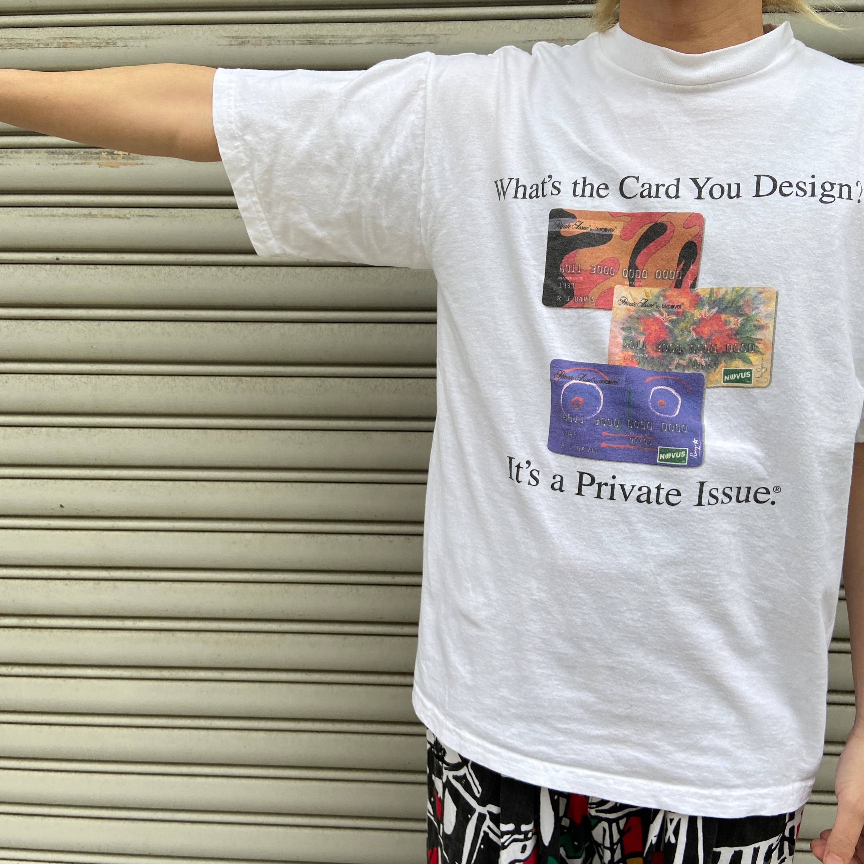 90s DISCOVER クレジットカード プロモTシャツ L 企業系 | 古着屋 Uan