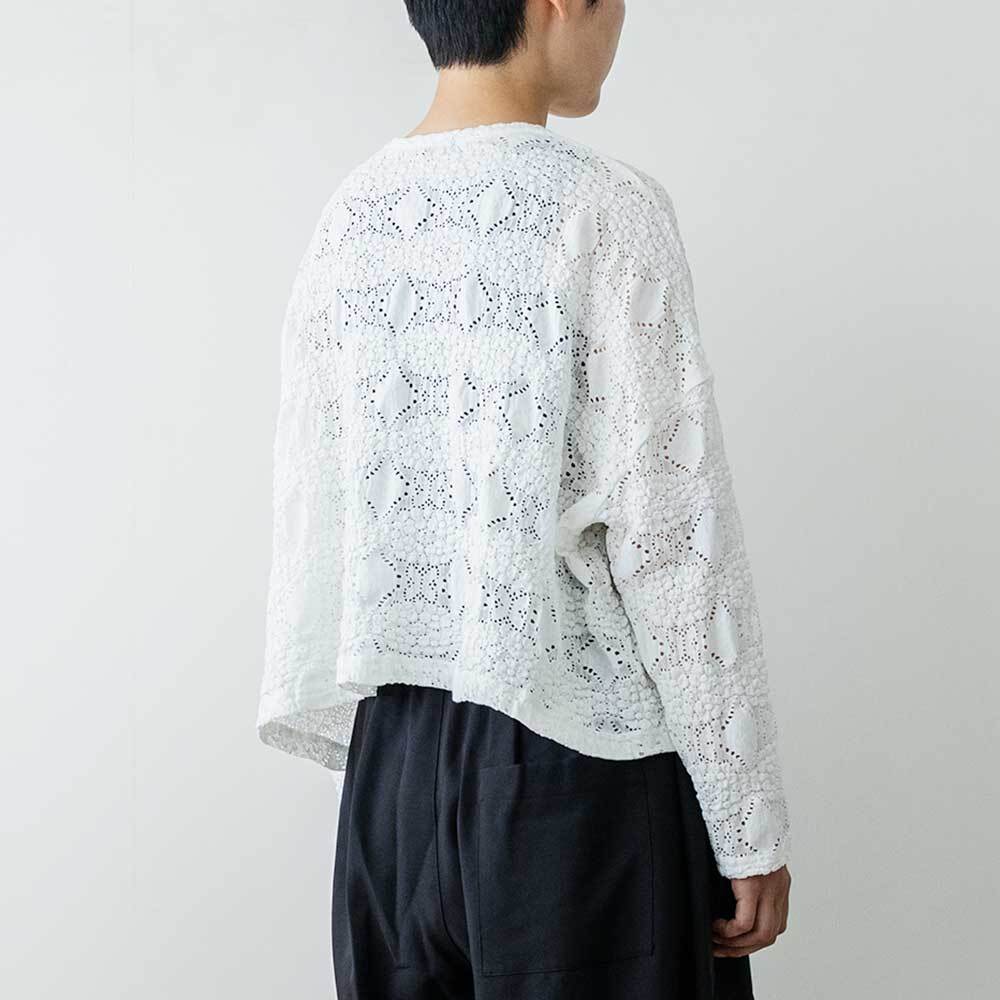 mizuiro ind シアーパターンニットショートカーディガン | LASQ store
