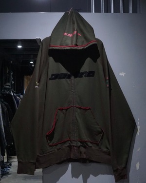 【add (C) vintage】“玉虫” Color Motocross Style Loose Zip Up Hoodie