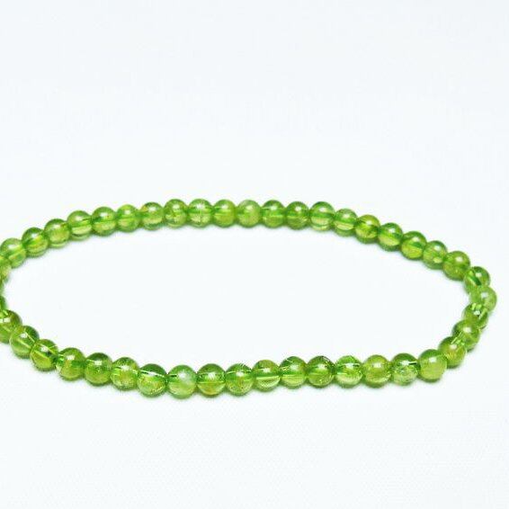 ペリドット ブレスレット 4mm 一点物 メール便可 [M便 1/10] 111-45087