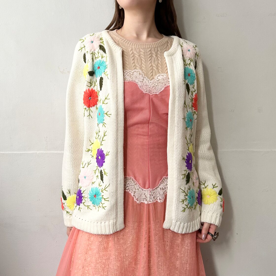 vintage花柄刺繍カーディガン | Pay ID