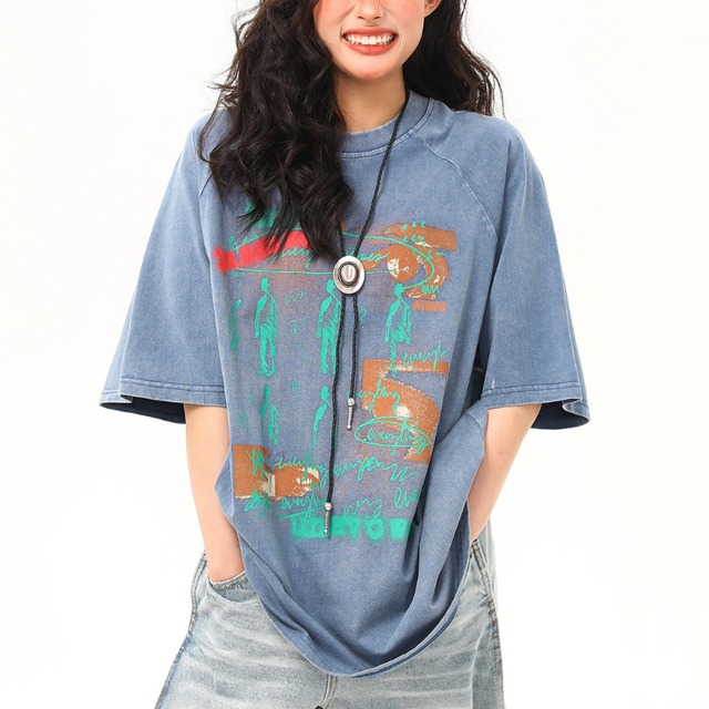 neo art wash short-sleeve tee　ネオアートウォッシュ半袖ティー　J1965