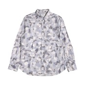 LANVIN en Bleu ランバンオンブルー 総柄 ジオメトリック 長袖シャツ 52/メンズ