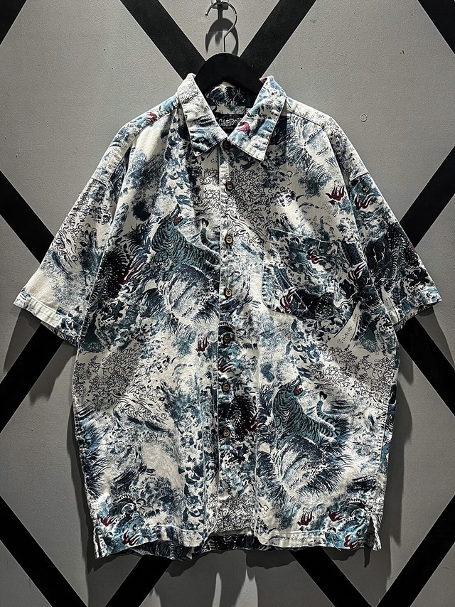 【X VINTAGE】"和" Artistic Total Pattern S/S Aloha Shirt