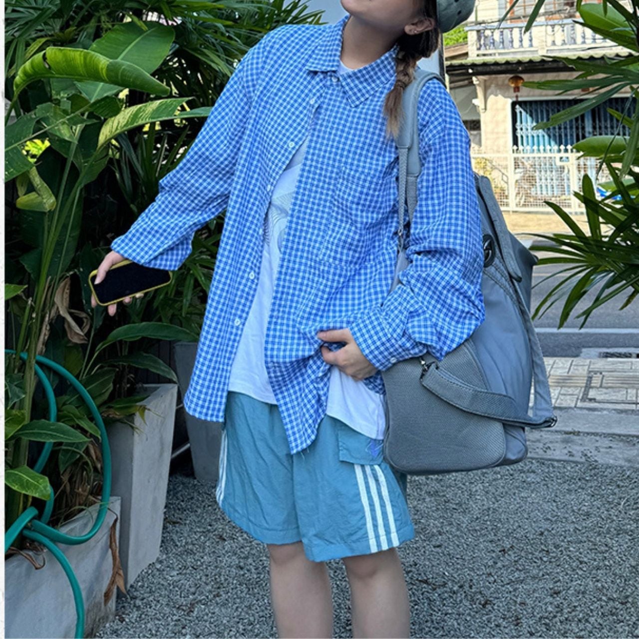 ギンガムライトプレッピーチェックシャツ R00718