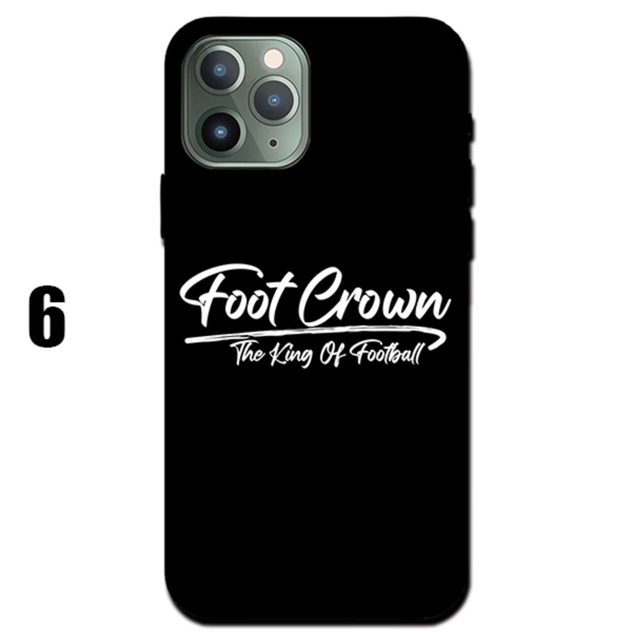 フットクラウン スマホケース ハードケースタイプ ブラック-ホワイトデザイン - 7