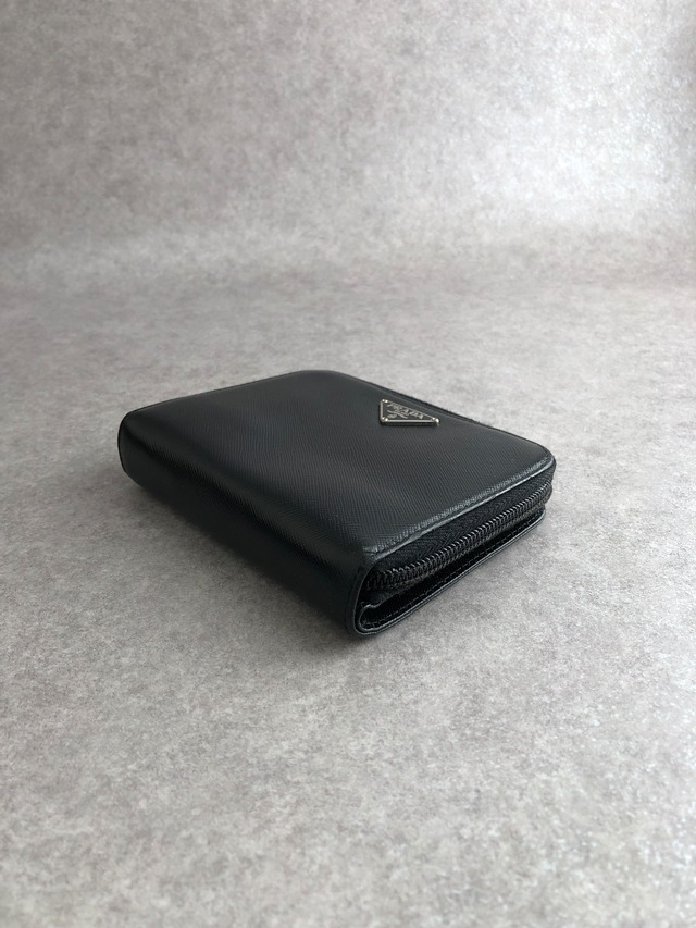 PRADA プラダ 財布 ブラック トライアングルロゴ レザー vintage ヴィンテージ オールド pjch8z