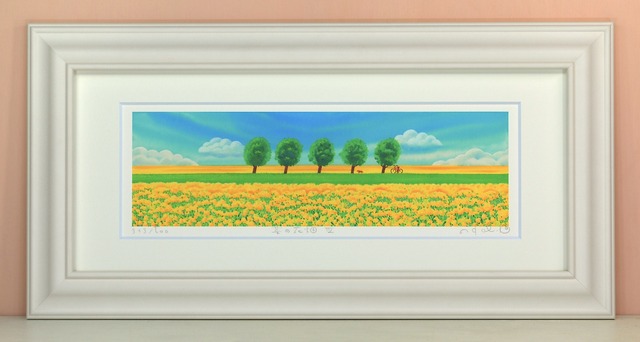 栗乃木ハルミ「菜の花畑3」 iタイプ　絵画・ 額入りアート