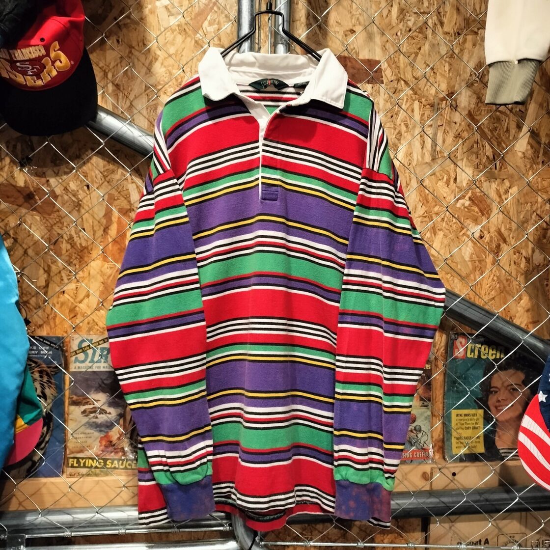 J.CREW ジェイクルー 90s 刺繍ワンポイント 長袖ラガーシャツ 