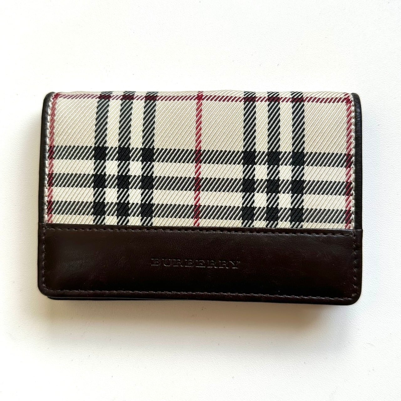 BURBERRY ブラックレザーノバチェック 名刺入れ バーバリー BURBERRY 名刺入れ カードケース ノバチェック ブラック