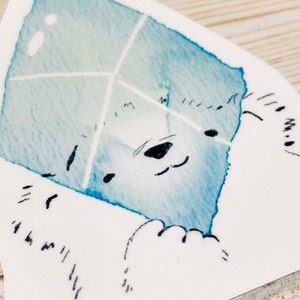 白くまステッカー◎クリスタル