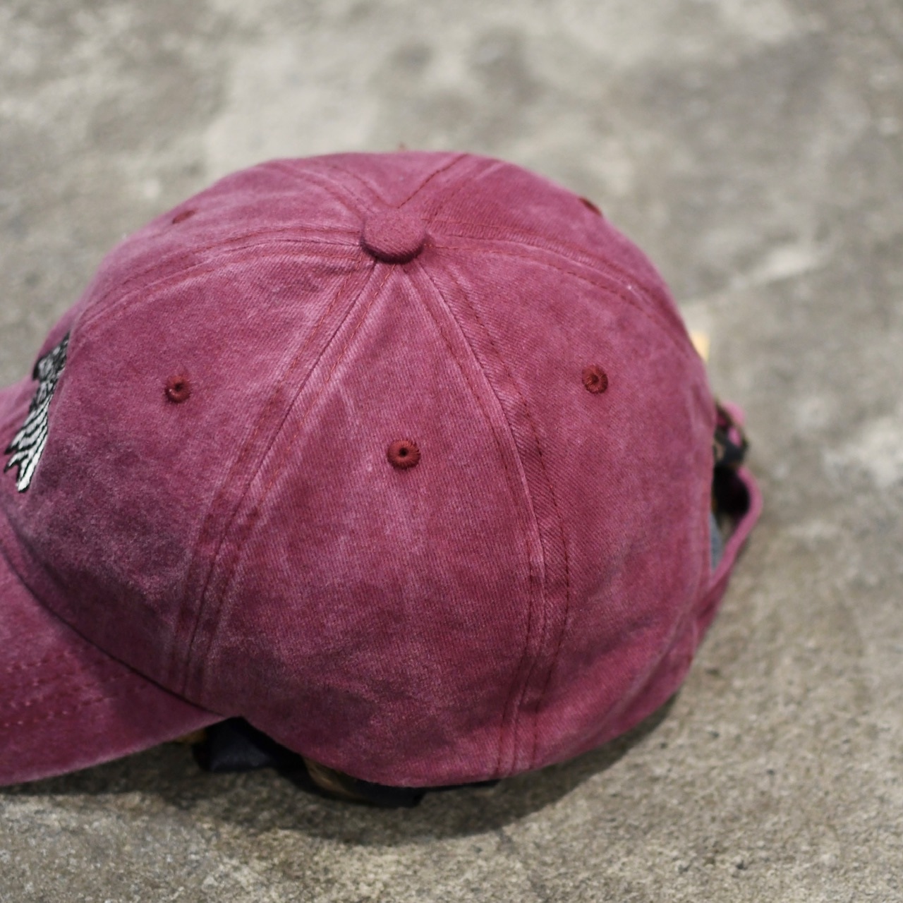 zebra embroidery fade 6 panel cap