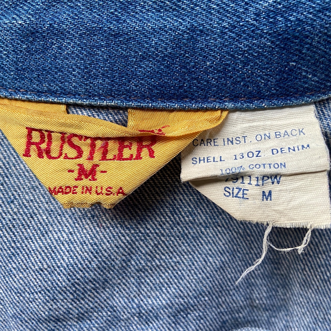 70〜80年代 RUSTLER ラスラー デニムジャケット メンズM 古着 70s 80s 