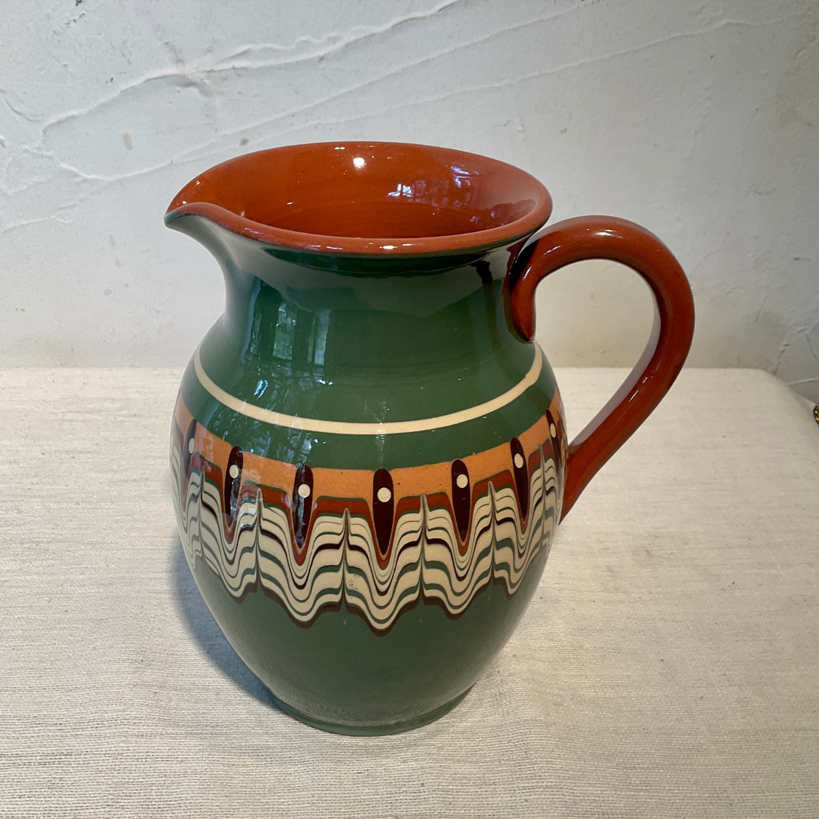 ☆ドマン 陶器製葉とドングリ装飾ピッチャー ARABIA Kissa Pitcher KL-3（2.5L）アラビア キッサ ピッチャー KL-3
