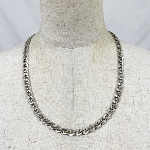 Old 925 Silver Heavy Anchor Chain Necklace Made in Italy