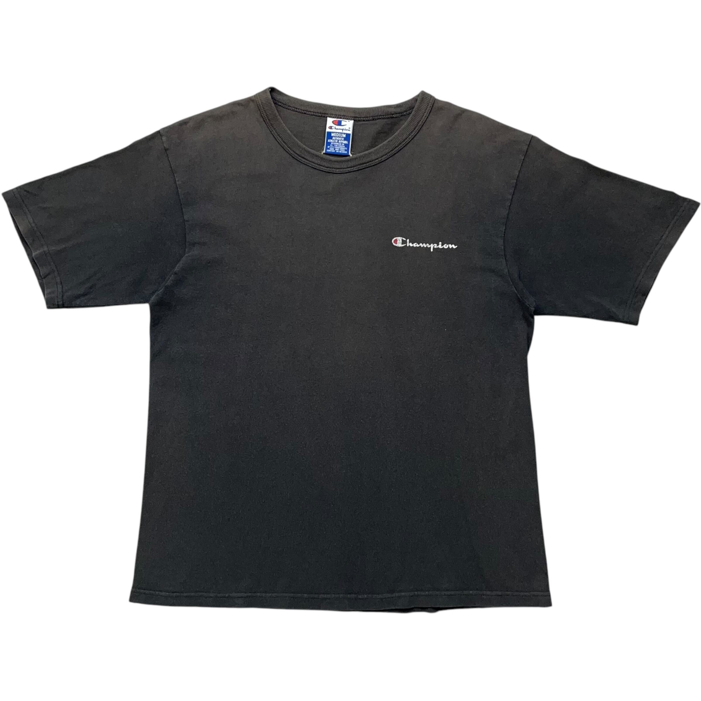 《M》champion チャンピオン Tシャツ ワンポイントロゴ プリント ブラック no.6645