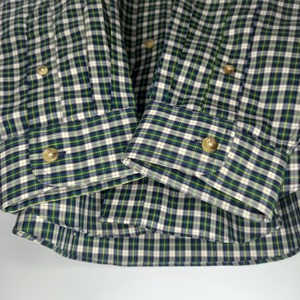 エルエルビーン　防シワ　BDシャツ　ボタンダウン　長袖　チェック　オーバーサイズ