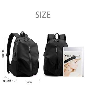 リュック バックパック リュックサック 鞄 黒 レディース メンズ 大容量 ビジネス 収納 撥水加工 USB充電口付き