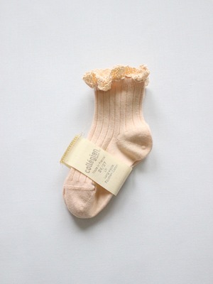 collegien  LACE TRIM SHORT SOCKS  Sorbet