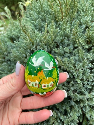 ペトリキウカ塗りのイースター・エッグ 7cm　ホメンコ作