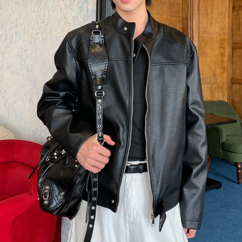 レザージャケット　ブラウン　ドリズラージャケット　ライダース　スイングトップ レザージャケット ブラウン ドリズラージャケット ライダース スイング