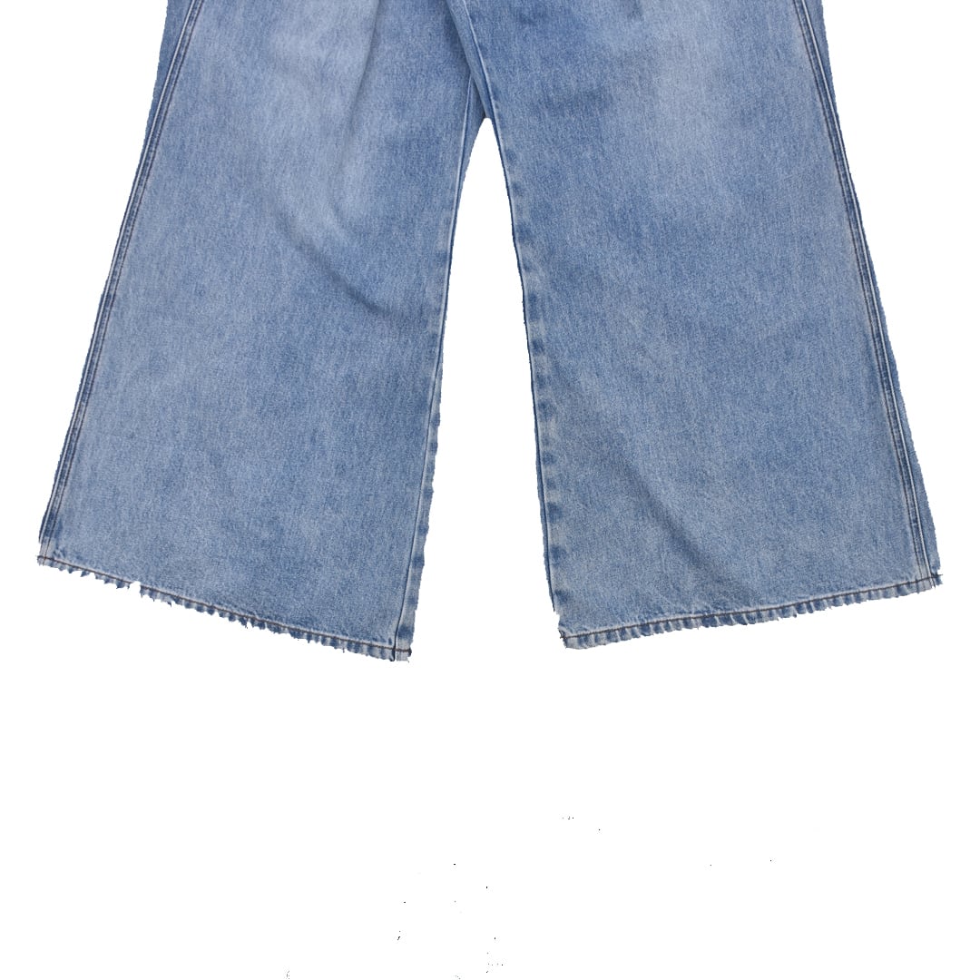 Feng Chen Wang】DECONSTRUCTED WIDE LEG JEANS WITH DOUBLE Feng Chen Wang】DECONSTRUCTED WIDE LEG JEANS WITH DOUBLE