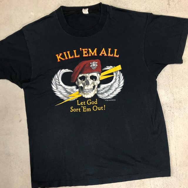 ⊕⊕1980'S SCREEN STARSLAS "KILL'EM ALL" T-SHIRT