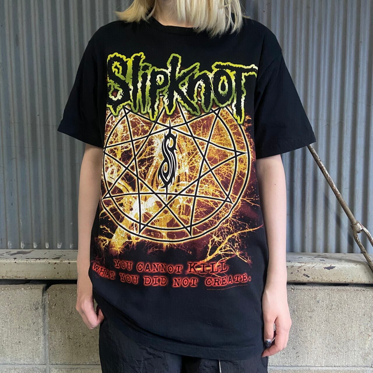 SLIPKNOT スリップノット 両面プリント ラグラン バンドTシャツ バンT メンズM /eaa343238