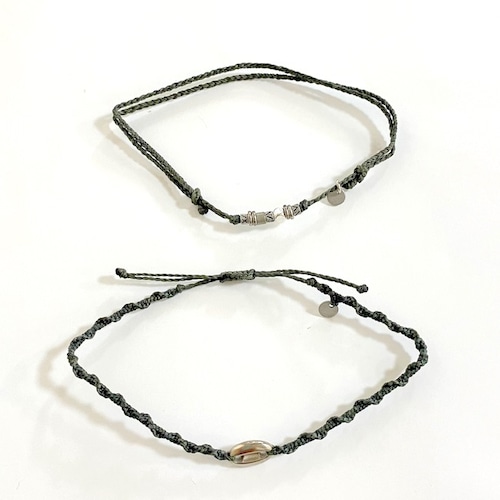 Wakami 2 Strands Anklet　Olive