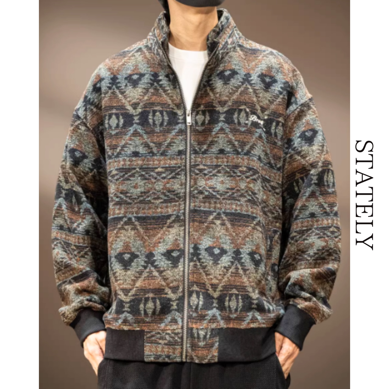 エスニックパターン ニットジャケット/2color_O29・画像2