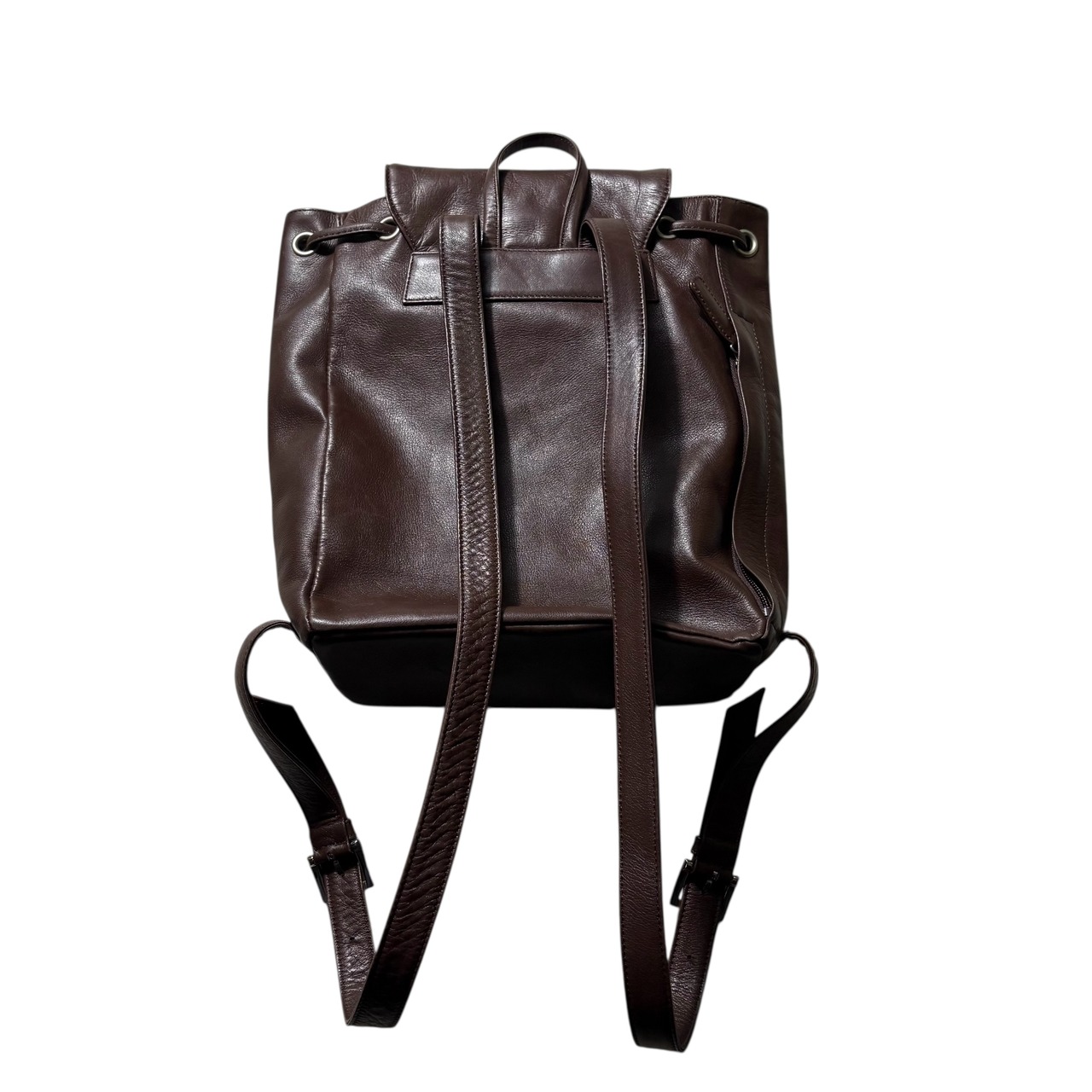 AGNES B. brown leather backpack