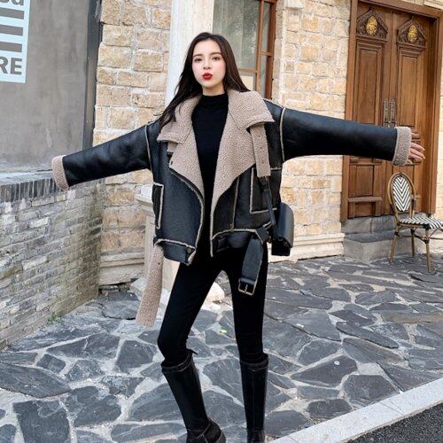 アウター ジャケット 3色 フェイクレザー ライダース ショート丈