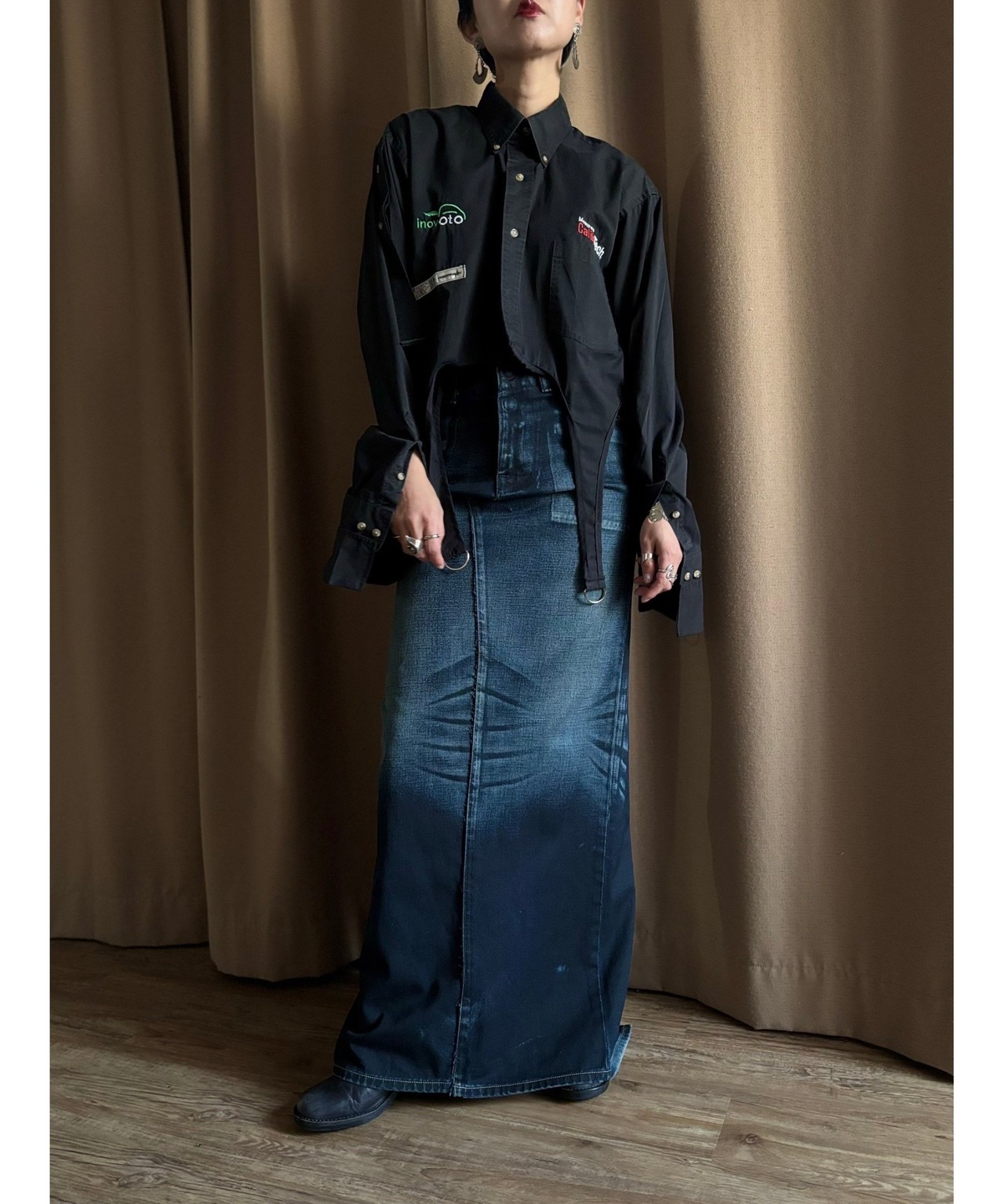 garter belt design remake work shirt-4502-1