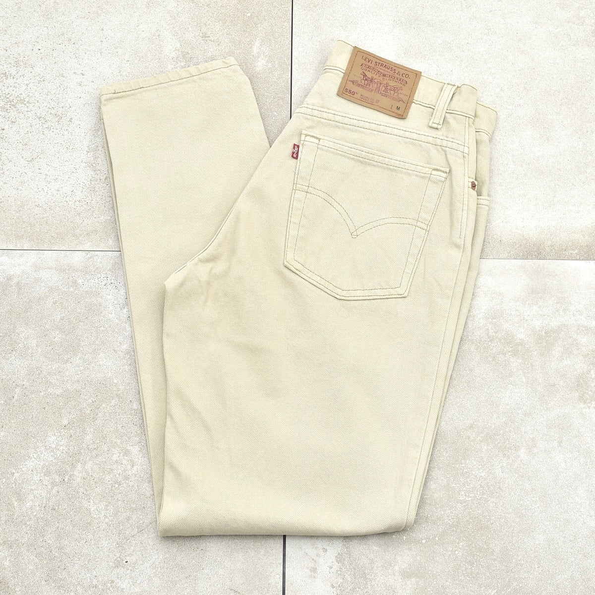 90's Levi's550 Made in USA beige 11 jr. | 古着屋 grin days memory 【公式】古着通販  オンラインストア