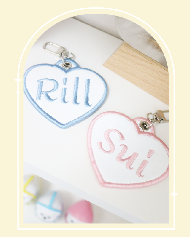 【 8/17〜発送分 】刺繍ネームタグ〔 リフレクターHeart 〕