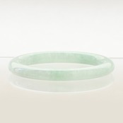 【内径約56mm 】透明感抜群！バングル A貨翡翠 jd_bg1221