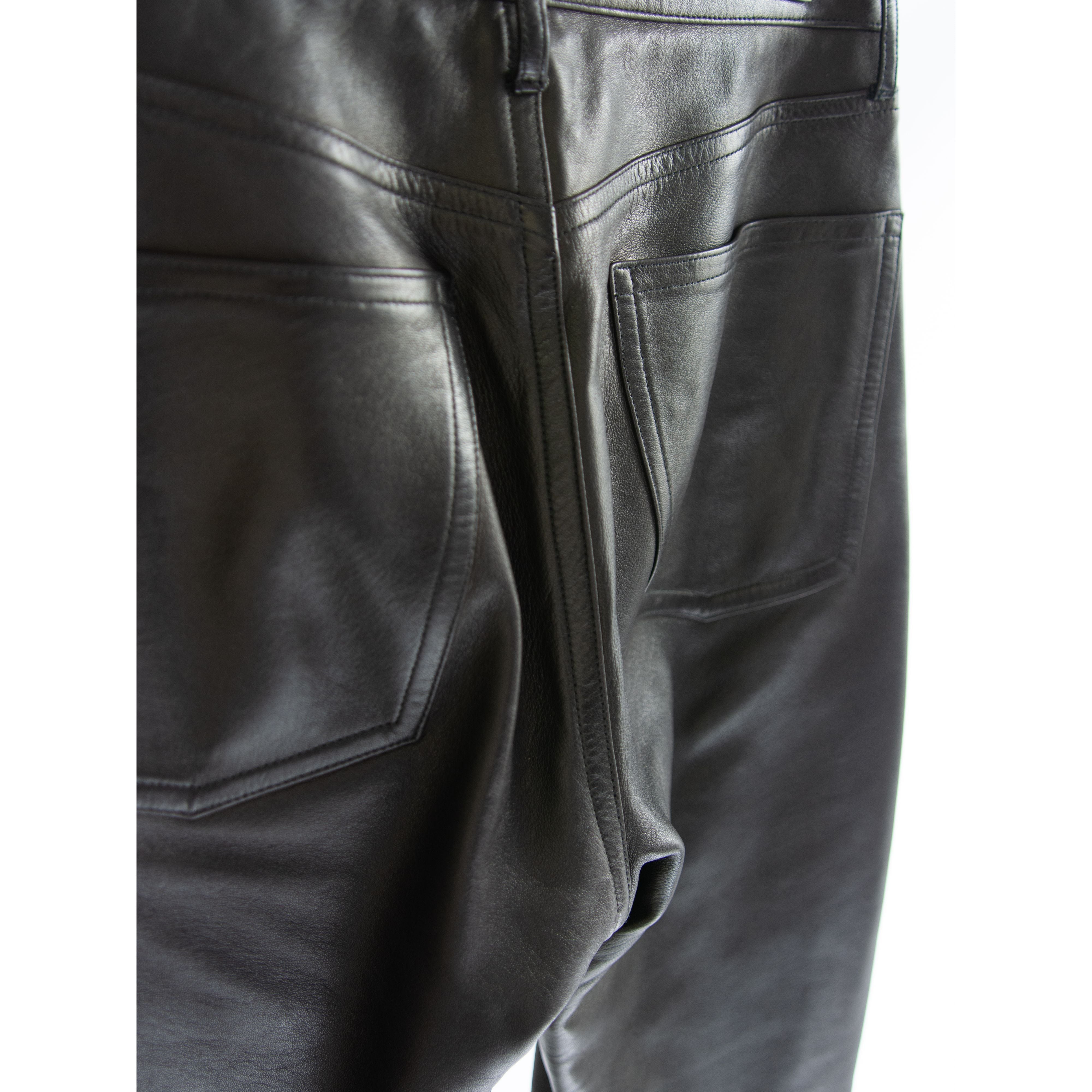 agnes b.】Made in France sheepskin leather pants（アニエスベー