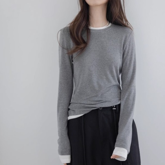 レイヤードスタイルロンtee