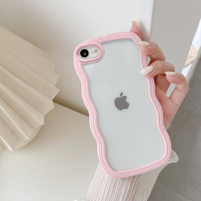 QLTYPRI iPhone SE3 用 ケース 第3世代 第2世代 iPhone 8/7 用 ケース クリア TPUカバー おしゃれ 韓国 可愛い 透明 薄型 軽量 耐衝撃 スマホケース ワイヤレス充電対応 ストラップホール付き アイフォン SE3 SE2 7 8 用カバー 4.7インチ 対応 - ピンク