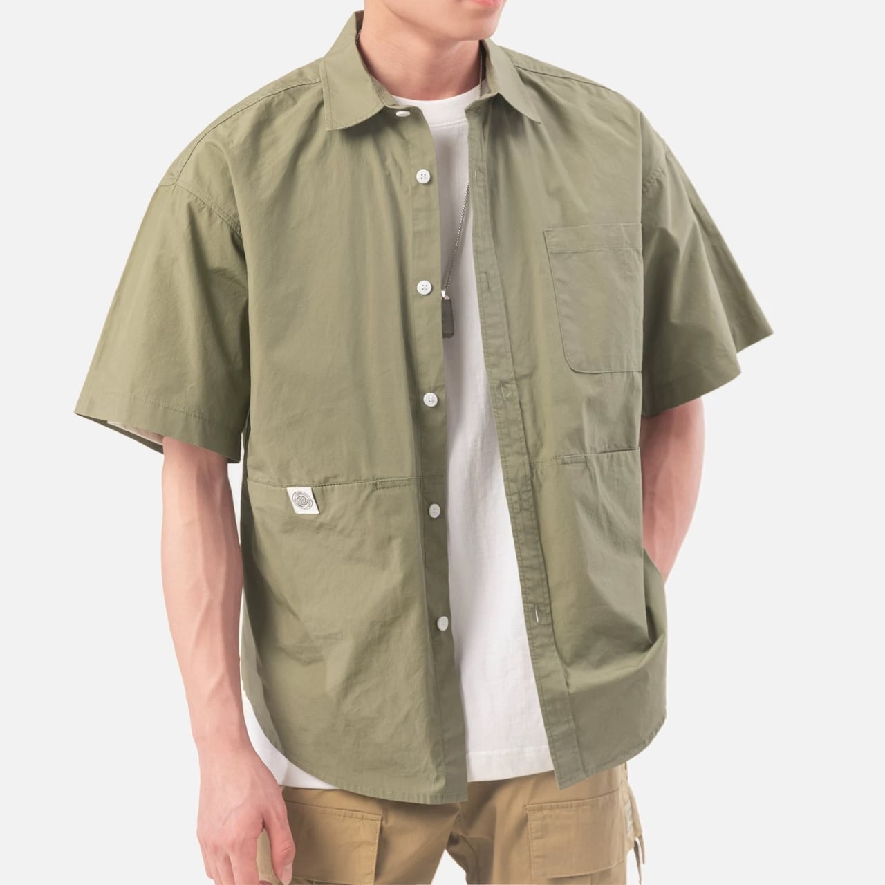 ボックスシルエット ショートスリーブ ボタンダウンシャツ 00154