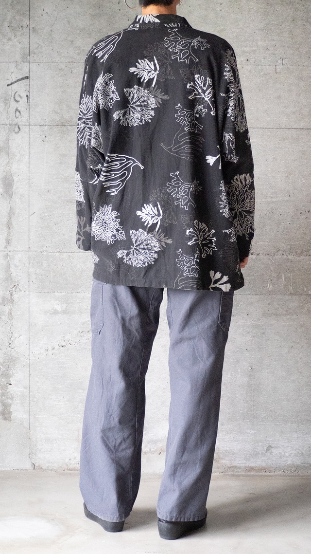 "富み子" 1990s Marine botanical print shirt