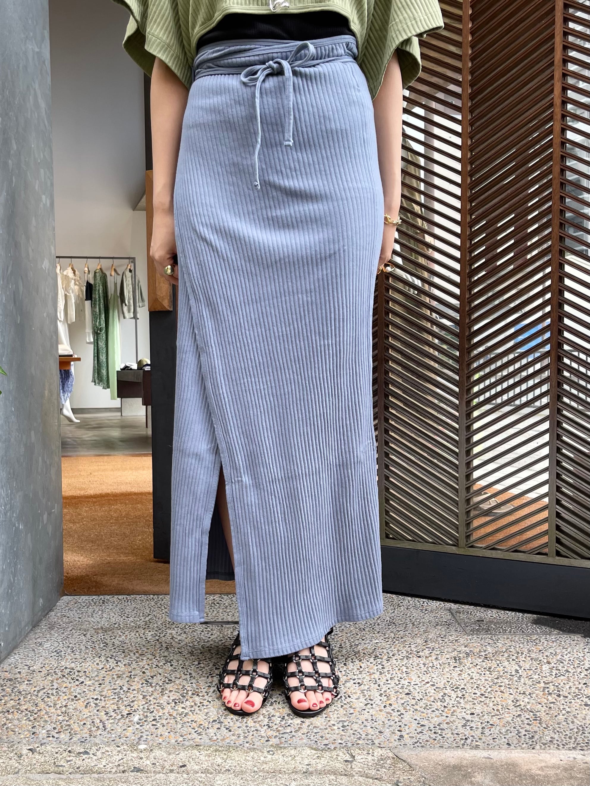 baserange Douglas Skirt ベースレンジ　リブ　スカート