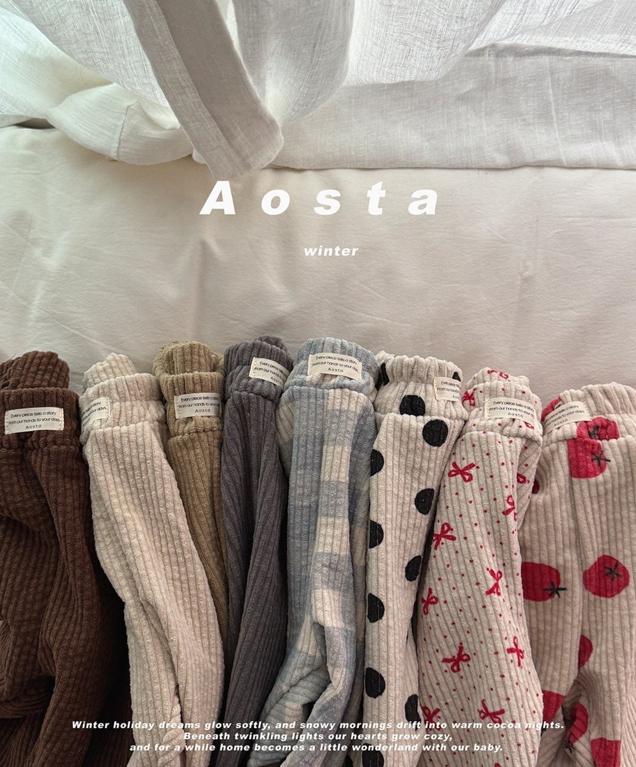 【Aosta】 ルイスパンツ／チェック柄（70–110cm）2025冬 - 9
