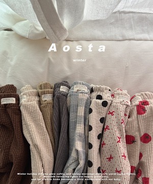 【Aosta】 ルイスパンツ／チェック柄（70–110cm）2025冬