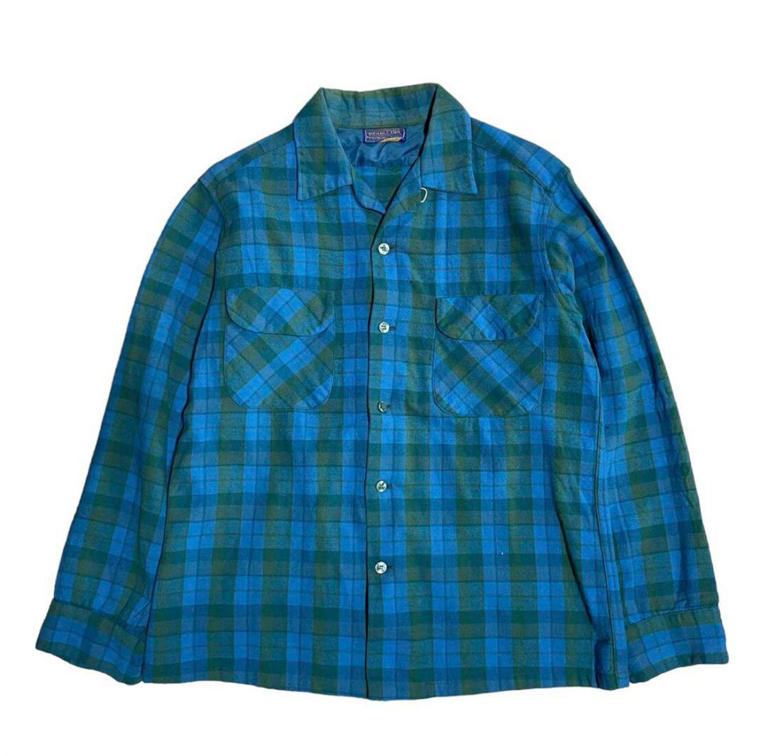 USA製 60s Pendleton 開襟ボードシャツ 悪い オープンカラー サイズM