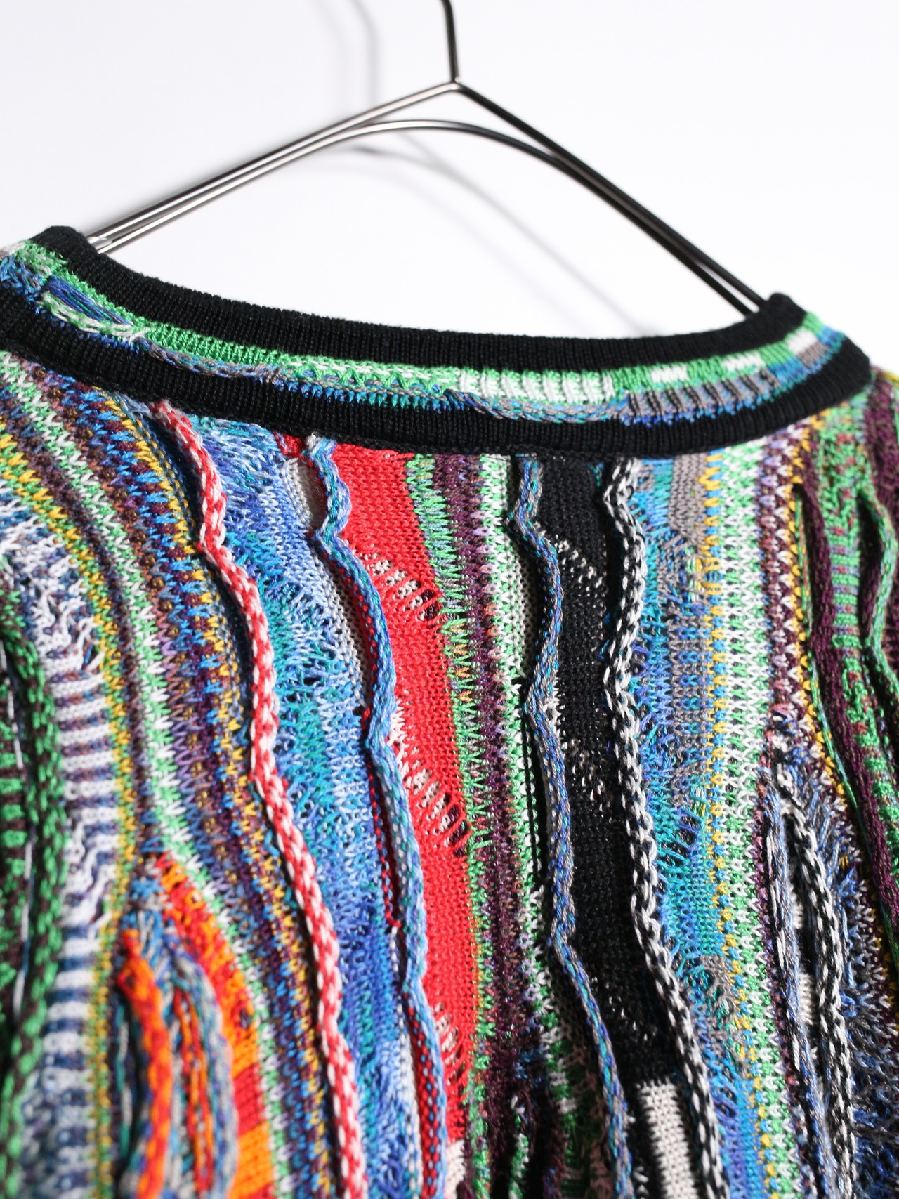 "3D" psychedelic coloring over silhouette special cotton knit - 12