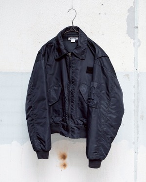 “NAF NAF” black nylon padded bomber jacket / quilted lining / From FRANCE