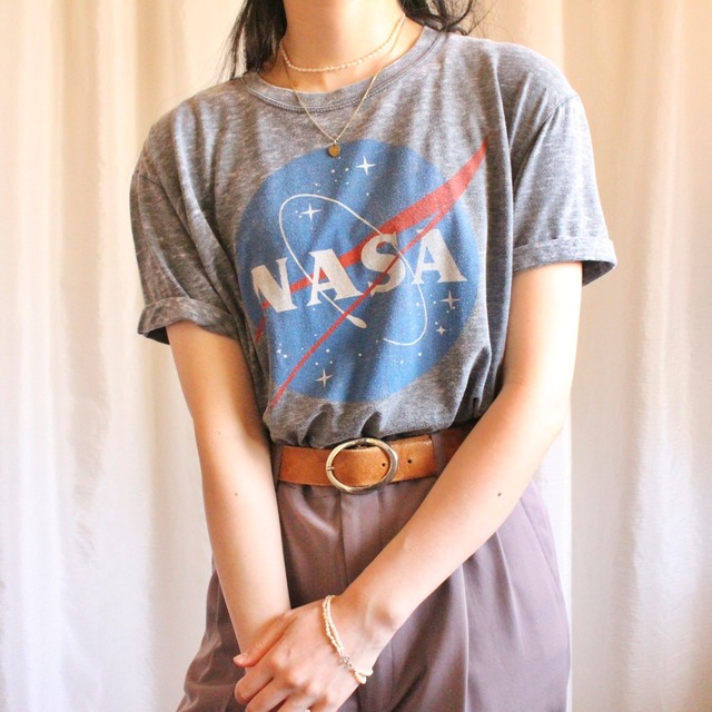 NASA Tシャツ オーバーサイズ　グレー【502】
