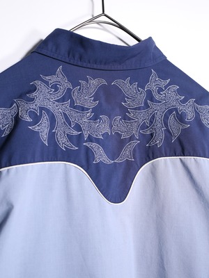 cold coloring over silhouette western shirt