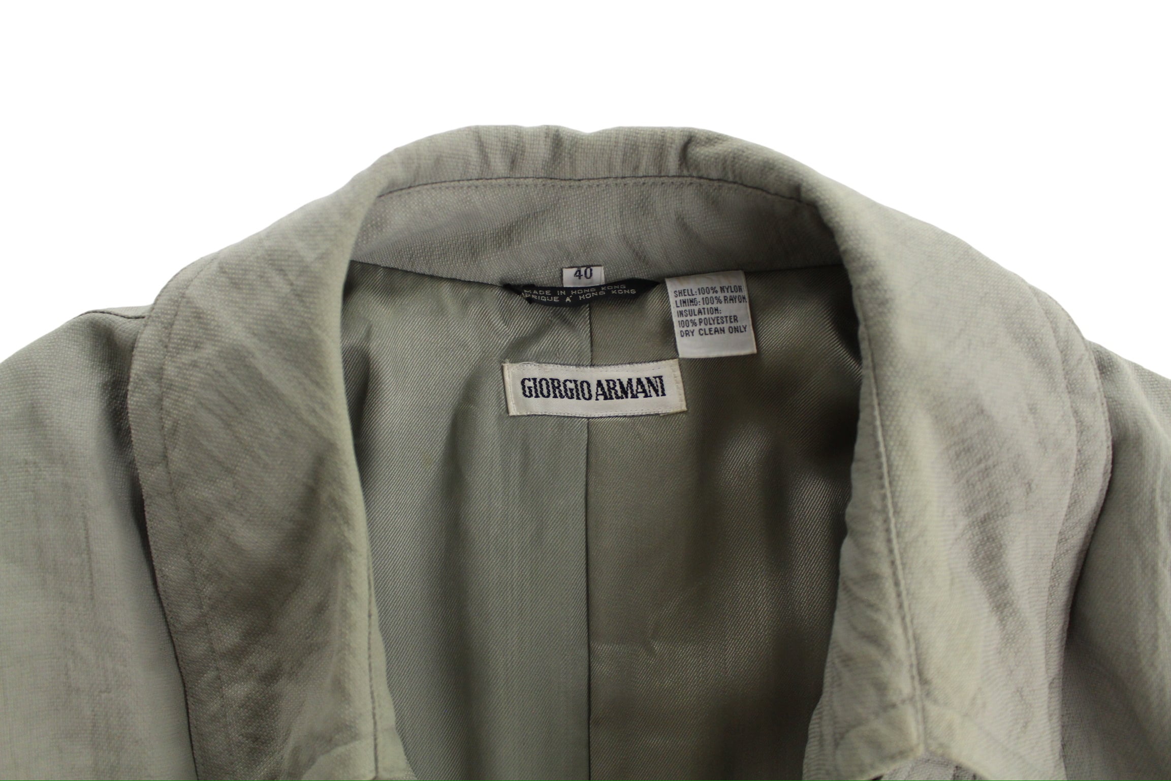 OTSU TOKYO】1980s “GIORGIO ARMANI” nylon stand collar coat -452- | cv